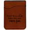 Mermaids Cognac Leatherette Phone Wallet close up