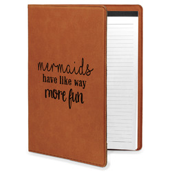 Mermaids Leatherette Portfolio with Notepad (Personalized)