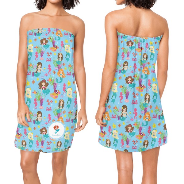 Mermaids Custom Bath Wrap - Front & Back View