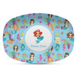 Mermaids Plastic Platter - Microwave & Oven Safe Composite Polymer (Personalized)