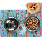 Mermaids Dog Food Mat - Small w/ Name or Text