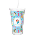 Mermaids Double Wall Tumbler with Straw (Personalized)