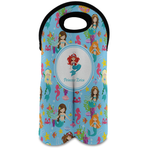 Custom Mermaids Wine Tote Bag (2 Bottles) (Personalized)