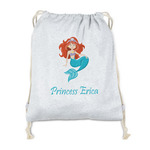 Mermaids Drawstring Backpack - Sweatshirt Fleece - Single Sided (Personalized)