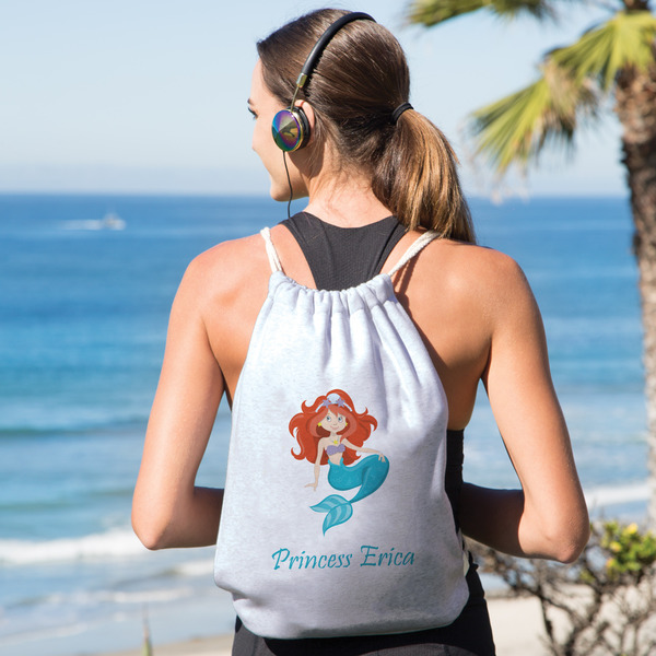 Mermaids Drawstring Backpacks - Sweatshirt Fleece - Single Sided - LIFESTYLE