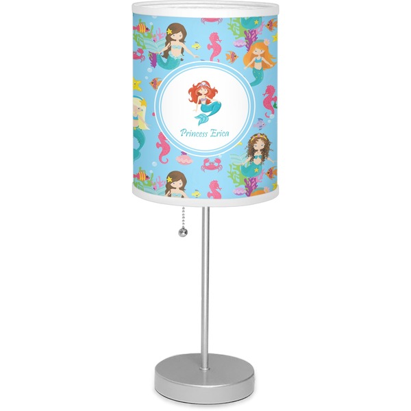 Custom Mermaids 7" Drum Lamp with Shade Polyester (Personalized)