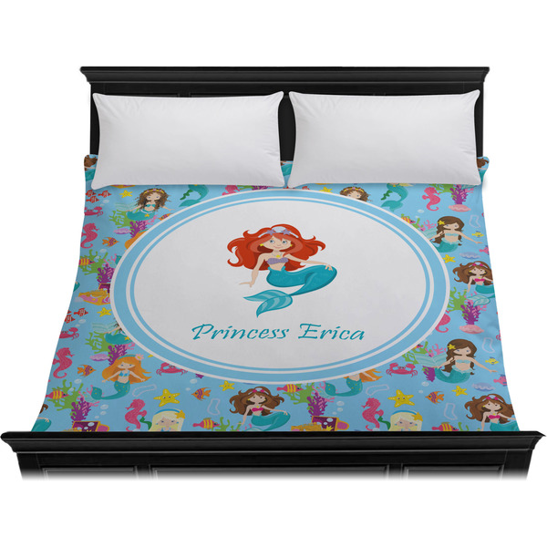 Mermaids Duvet Cover - King - On Bed - No Prop