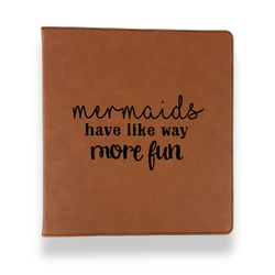 Mermaids Leather Binder - 1" - Rawhide (Personalized)