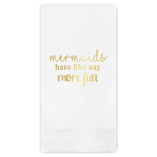 Custom Mermaids Guest Napkins - Foil Stamped