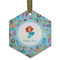 Mermaids Frosted Glass Ornament - Hexagon