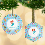 Mermaids Flat Glass Ornament w/ Name or Text