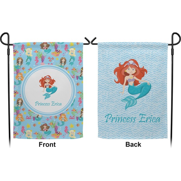 Mermaids Garden Flag - Double Sided Front and Back