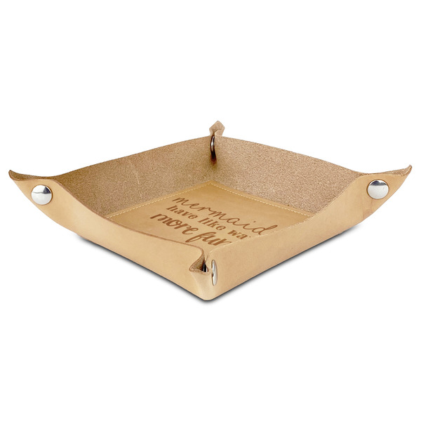 Mermaids Genuine Leather Valet Trays - ANGLE (folded)