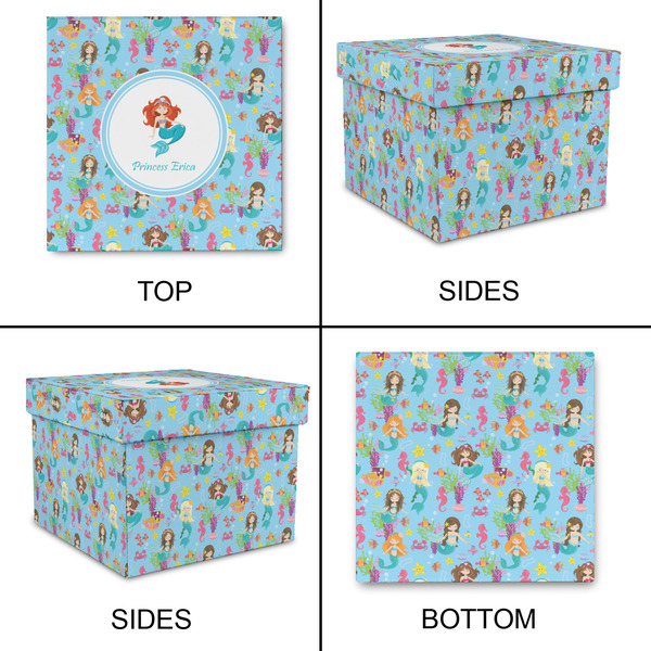 Mermaids Gift Boxes with Lid - Canvas Wrapped - Large - Approval