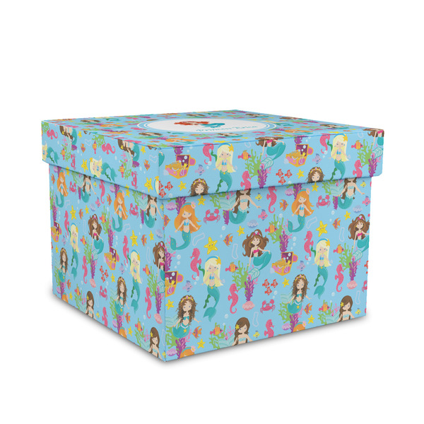 Custom Mermaids Gift Box with Lid - Canvas Wrapped - Medium (Personalized)