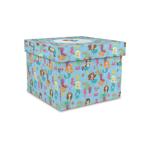 Mermaids Gift Boxes with Lid - Canvas Wrapped - Small - Front/Main