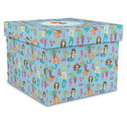 Mermaids Gift Box with Lid - Canvas Wrapped - X-Large (Personalized)