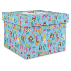 Mermaids Gift Box with Lid - Canvas Wrapped - XX-Large (Personalized)