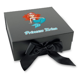 Mermaids Gift Box with Magnetic Lid - Black (Personalized)
