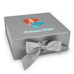 Mermaids Gift Box with Magnetic Lid - Silver (Personalized)