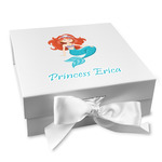 Mermaids Gift Box with Magnetic Lid - White (Personalized)
