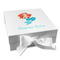 Mermaids Gift Boxes with Magnetic Lid - White - Front