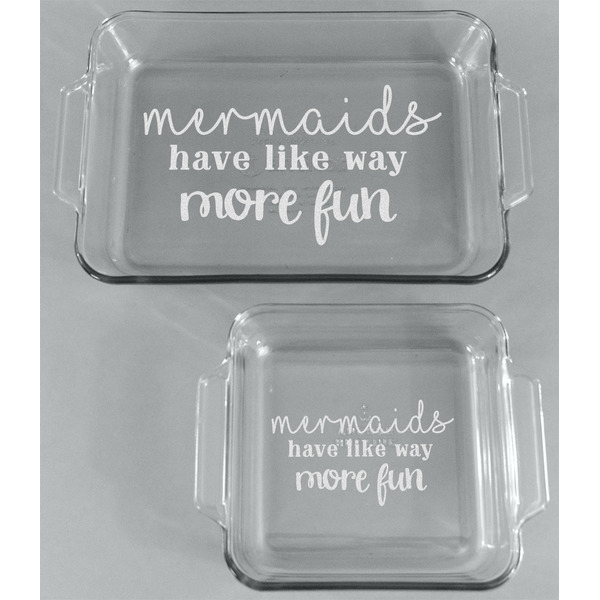 Mermaids Glass Baking Dish Set - FRONT
