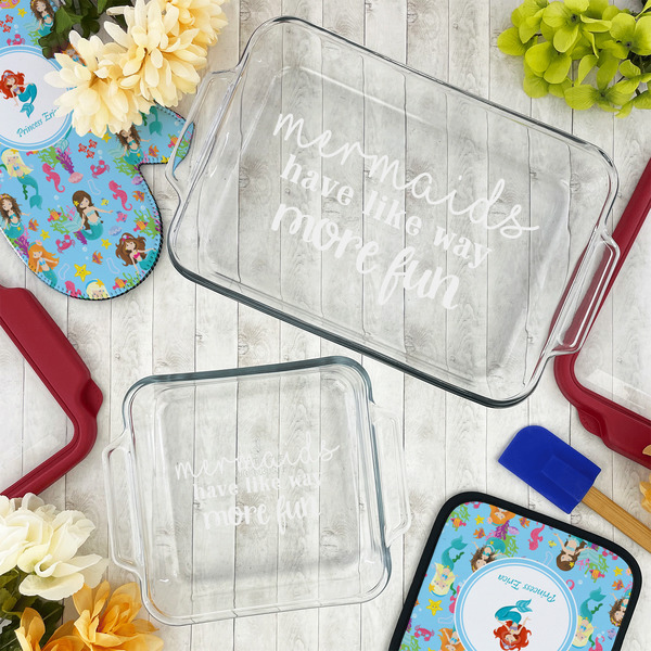 Mermaids Glass Baking Dish Set - LIFESTYLE