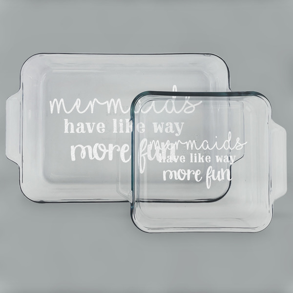 Mermaids Glass Baking Dish Set - MAIN (set)
