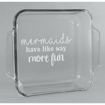 Mermaids Glass Cake Dish - 8in x 8in