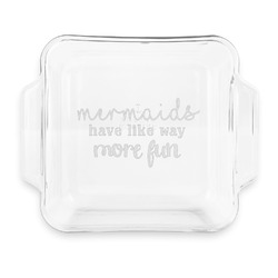Mermaids Glass Cake Dish with Truefit Lid - 8in x 8in