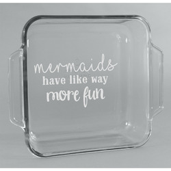 Mermaids Glass Cake Dish - 8in x 8in