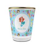 Mermaids Glass Shot Glass - 1.5 oz - with Gold Rim - Single (Personalized)