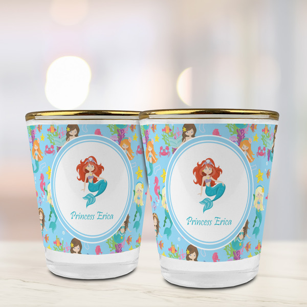 Mermaids Glass Shot Glass - with gold rim - LIFESTYLE