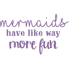 Mermaids Glitter Sticker Decal - Up to 20"X12" (Personalized)