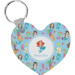 Mermaids Heart Plastic Keychain w/ Name or Text
