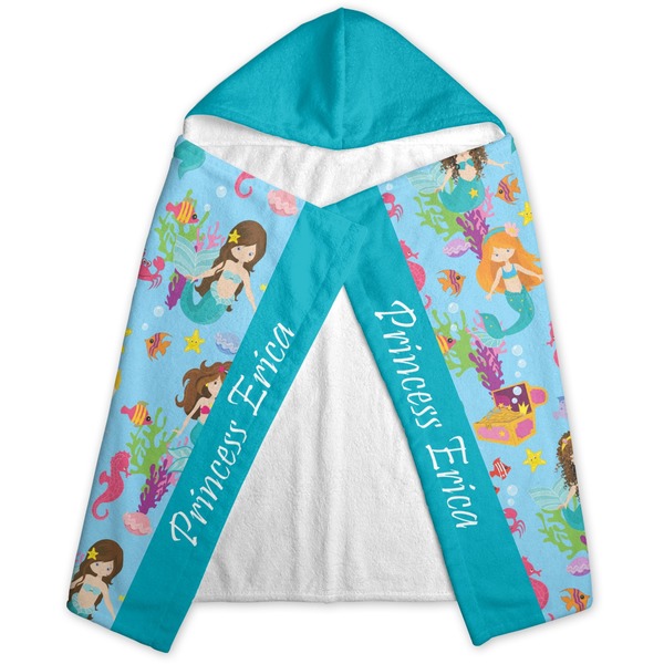 Mermaids Hooded Towel - Folded