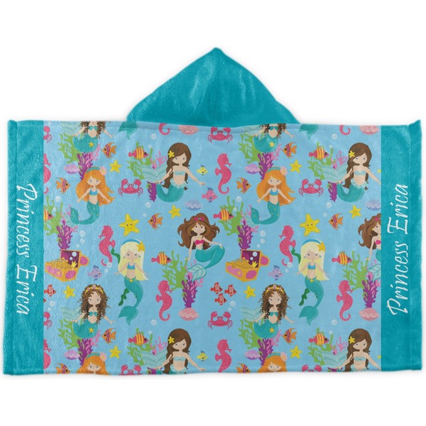 Custom Mermaids Kids Hooded Towel (Personalized)
