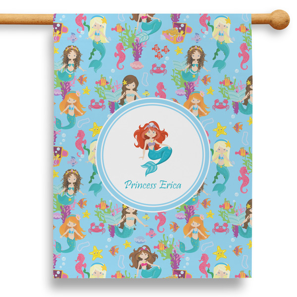 Custom Mermaids 28" House Flag - Single Sided (Personalized)