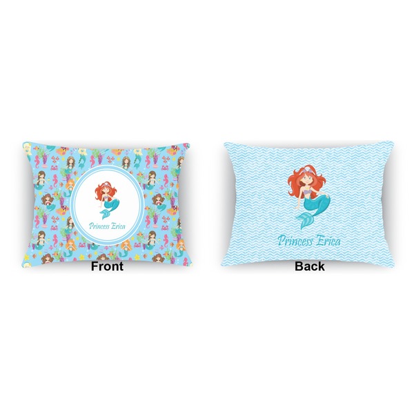 Mermaids  Indoor Rectangular Burlap Pillow (Front and Back)