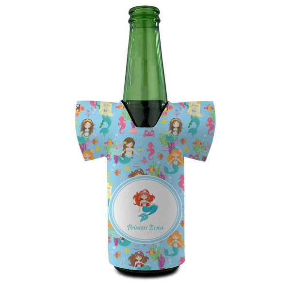 Mermaids Jersey Bottle Cooler - Set of 4 - FRONT (on bottle)