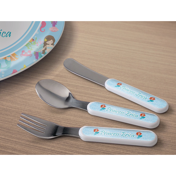 Mermaids Kids Flatware w/ Plate