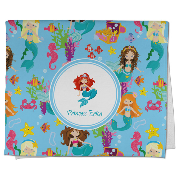 Custom Mermaids Kitchen Towel - Poly Cotton w/ Name or Text