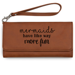 Mermaids Ladies Leatherette Wallet - Laser Engraved