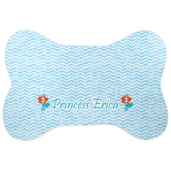 Mermaids Bone Shaped Dog Food Mat (Personalized)