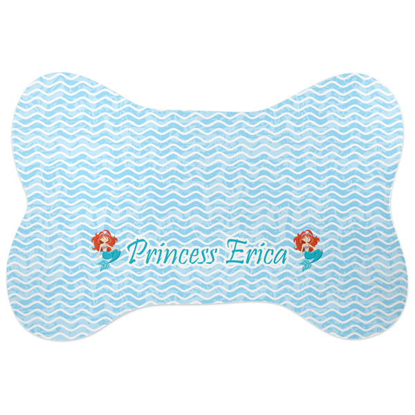 Custom Mermaids Bone Shaped Dog Food Mat (Large) (Personalized)