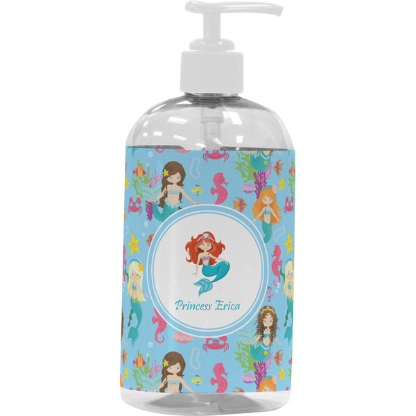 Custom Mermaids Plastic Soap / Lotion Dispenser (16 oz - Large - White) (Personalized)