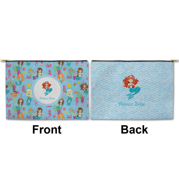 Mermaids Large Zipper Pouch Approval (Front and Back)
