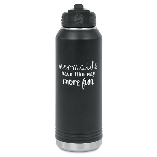 Custom Mermaids Water Bottle - Laser Engraved - Front