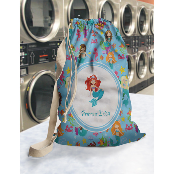Mermaids Laundry Bag in Laundromat
